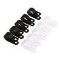 100PCS Plastic P Clips Black Hose Fasteners Cable Durable R-Type Nylon Cable Clamp Mounting Fix Hardware Electrical Fittings