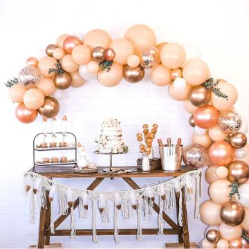 100Pcs Balloons Arch Kit Gold White Orange Gray Pastel Round Balloons for Wedding Bridal Shower Birthday Theme Party Event Decor