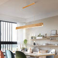 Modern Wooden LED Pendant Lights With Wood Lampshade Dining Room Decoration Pendant Lights Hanging Indoor Office Lighting