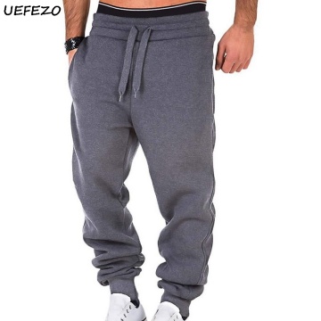 UEFEZO Joggers Mens Casual Pants Solid Sportswear Tracksuit Bottoms Loose Sweatpants Streetwear Trousers Jogger Men Track Pants