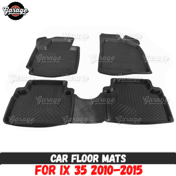 Car floor mats for Hyundai ix35 2010-2015 rubber 1 set / 4 pcs or 2 pcs accessories protect of carpet car styling interior