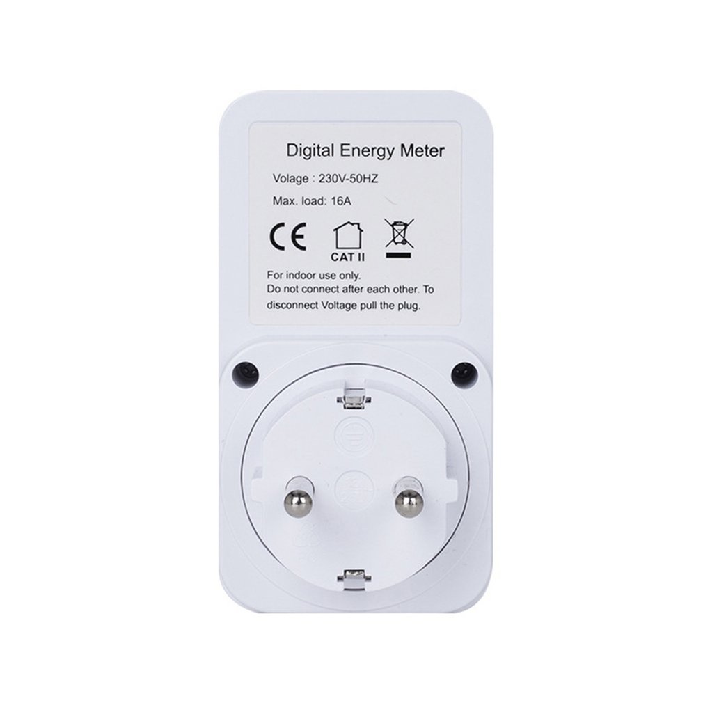 KWE-PMB03 Plug Socket Digital Voltage Wattmeter Power Consumption Watt Energy Meter AC Electricity Analyzer Monitor