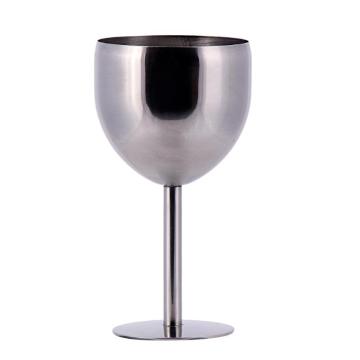 380ML High Quality Brilliant Stainless Steel Wine Glass Wine Tasting Goblet