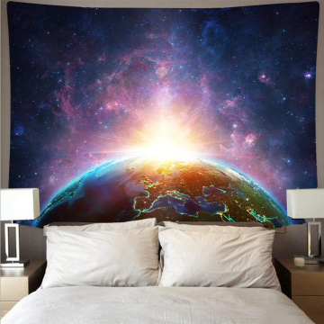 Moon Tapestry Wall Hanging Astronaut Universe Planet Psychedelic Tapestries Wall Cloth Carpet Bed Cover Blanket Home Decoration