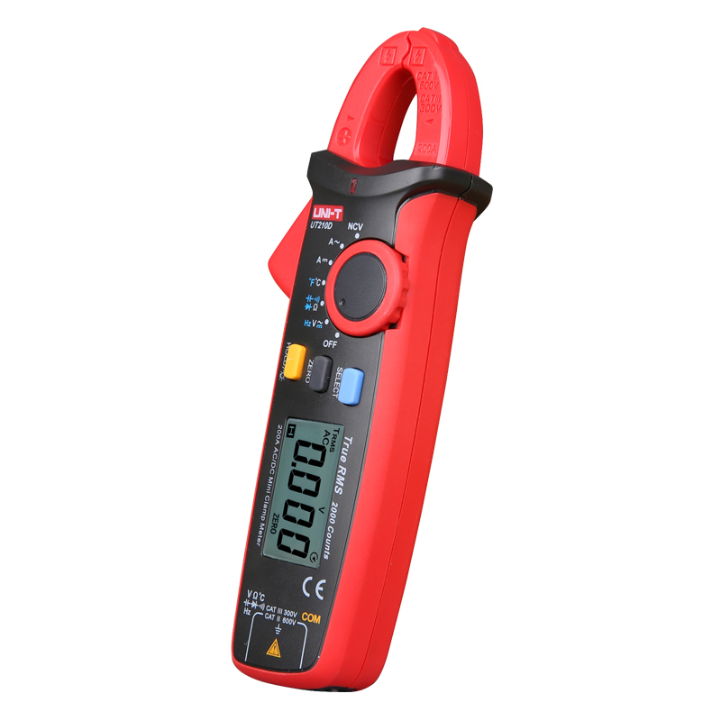 UNI-T UT210D Digital Clamp Meter True RMS AC DC Current Voltage Multimeter Resistance Measure Auto Range Electrical Tester