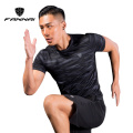 FANNAI Men Sport Running T Shirt Camouflage Sportswear Short Sleeve Fitness Gym Shirt Quick Dry Basketball Training T Shirt