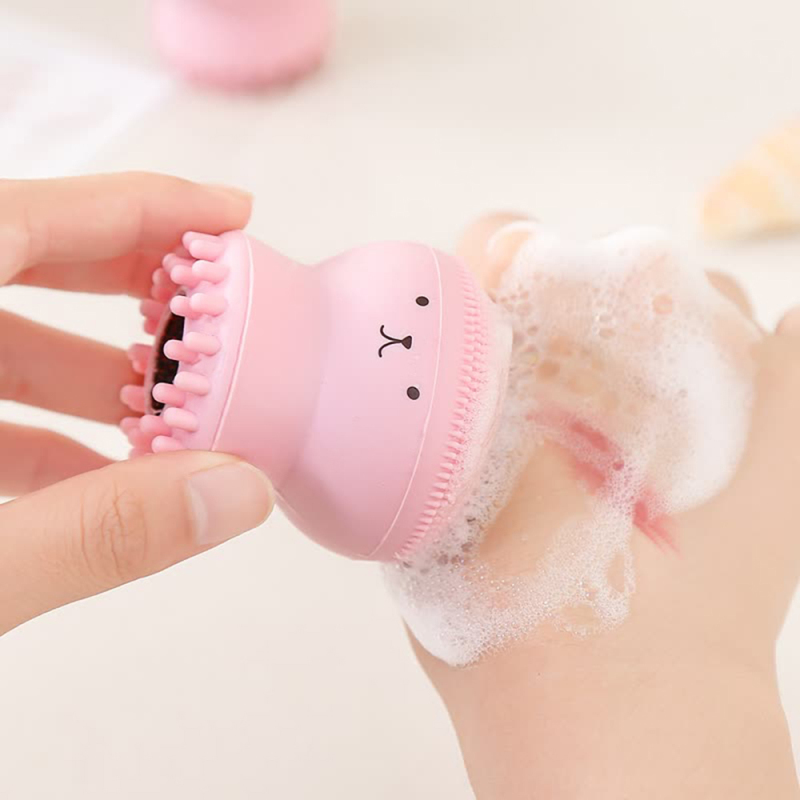 Silicone Face Cleansing Brush Facial Cleanser Pore Cleaner Exfoliator Face Scrub Washing Brush Skin Care Octopus Shape TSLM2