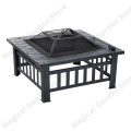 Fire Pit With Garden Accessories Backyard Outdoor Fireplace Table Grill Camping Stove Fire Pit BBQ Outdoor Courtyard Mesh Fire