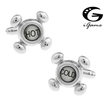 iGame Fashion Cuff Links Quality Copper Material HOT & COLD Faucet Design Free Shipping
