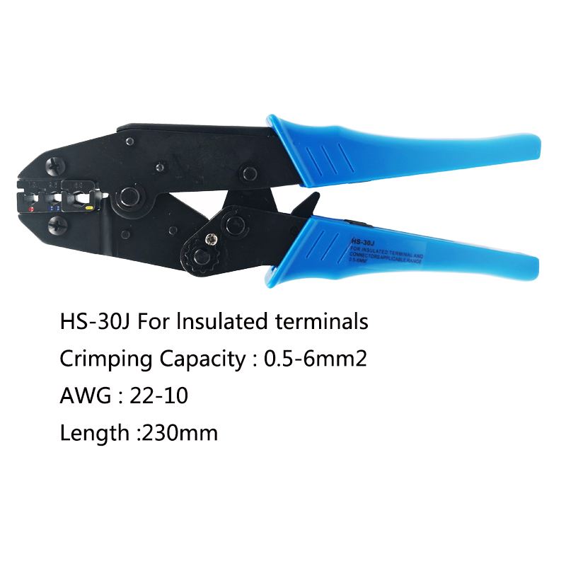 Multitool crimping pliers terminal set, full/Pre-insulating jointcrimp sleeves electrical terminals for cable 0.5-6mm2 AWG22-10