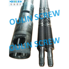 Gpm 65/132 Twin Conical Screw Barrel for PVC Sheet, Pipe, Profile Rod Extrusion