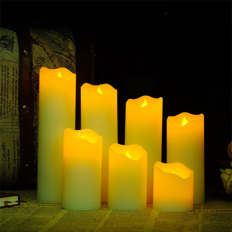 10pcs/lot Paraffin Wax LED Candle Light Dia5cm Flameless Electonic Candle-Shaped Lamp for Night Party Event Church Home Decor