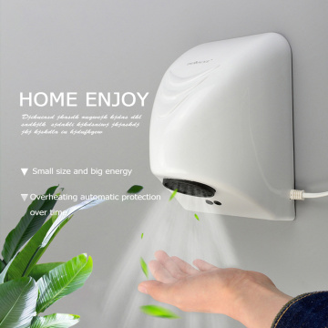 600W Hotel Home Smart Hand Dryer Automatic Infrared Induction Hand Dryer Automatic Shutdown Protection Easy to Clean Eu Plug