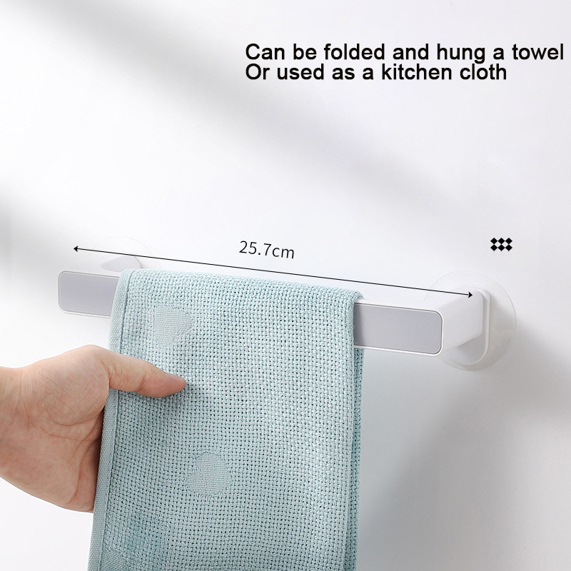 Bathroom Towel Rail Storage Rack Self-adhesive Wall Mounted Hanger Kitchen Hook Towel Bar Shelf Roll Holder Wipes Hanging Hook