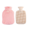 800ml hot water bottle soft to keep warm in winter portable and reusable protection plush covering washable and leak-proof