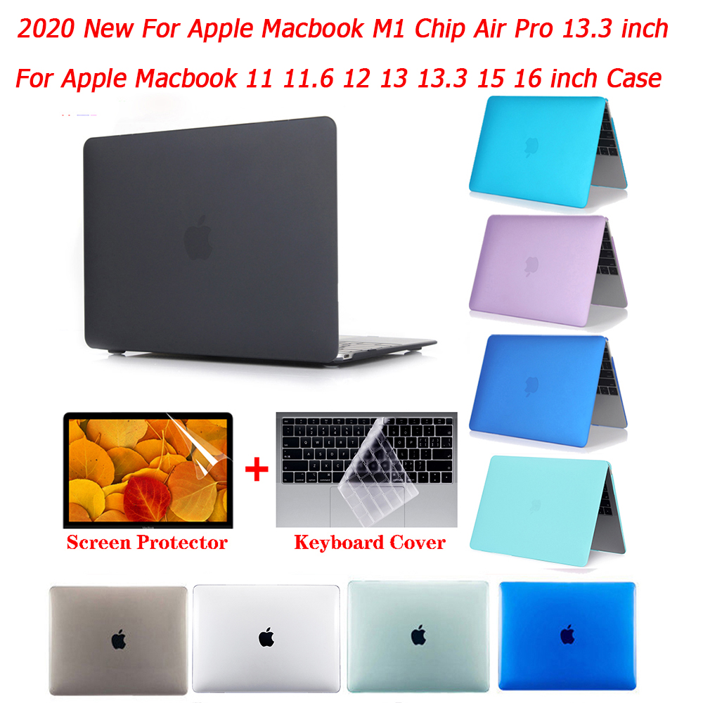 2020 Matte Crystal Case For Apple Macbook M1 Chip Air Pro 13.3 11 12 13 15 16 inch Touch Bar For mac book new Air13 A2179 A2337