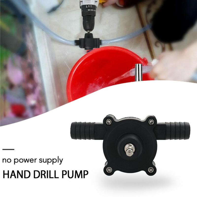 Home Electric Drill Pump Self Priming Transfer Pumps Oil Fluid Water Pump Portable Round Shank Heavy Duty Self-Priming Hand