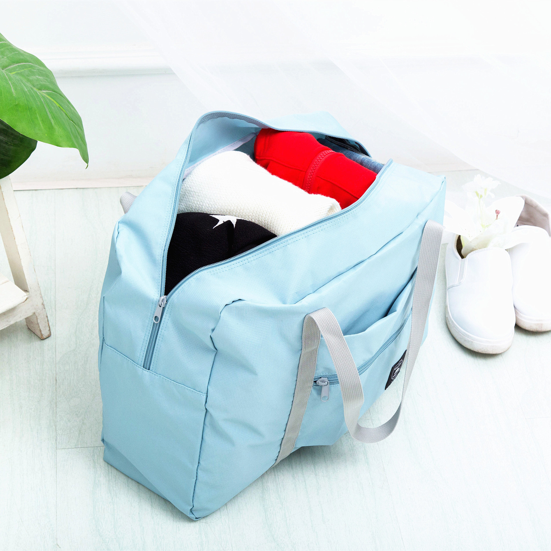 Folding Travel Bag Nylon Travel Bags Hand Luggage for Men & Women Fashion Travel Duffle Bags Tote Large Handbags Duffel