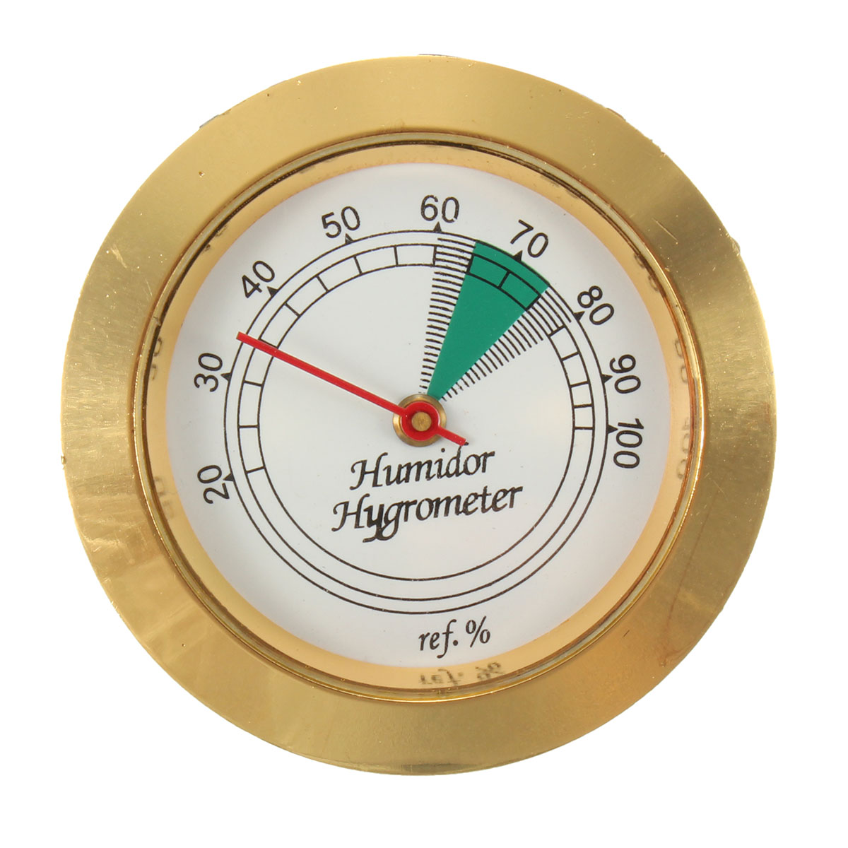 Hygrometer Moisture Meter For Tobacco Cigar Humidor Golden Pointer Easy To Carry 43mm Diameter Analog