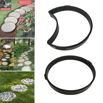 Garden DIY Plastic Mold Path Pavement Model Concrete Stepping Stone Cement Brick Maker Reusable DIY Manually Paving