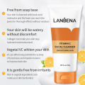 LANBENA Vitamin C Facial Cleanser Brighten Collagen Whitening Foam Deep Cleansing Moisturizer Decompose Melanin Makeup Remover