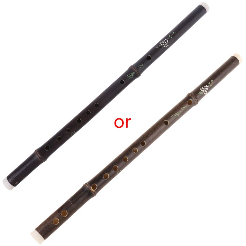 Chinese Purple Yunnan Bamboo Flute One Sections Handmade Dizi Musical Instrument Q22F