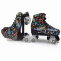 Microfiber Roller Skates Double Row 4 Wheels PU Skating Shoes Sliding Inline Skates Kids Gifts Roller Sneakers Training