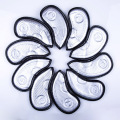 10 Pcs/set Golf Iron Covers Crystal PU Water-resistant Golf Club Head Cover for Irons Protector