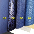 Blue Mesh Glitter, Leopard Printed Faux Leather, Weaving Synthetic Leather For Bow A4 21x29CM Twinkling Ming KM094