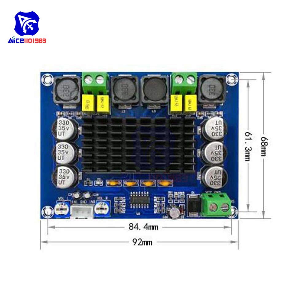 TPA3116D2 TPA3116 Dual Channel Stereo High Power Digital Audio Power Amplifier Board 120W+120W Amplificador Module XH-M543