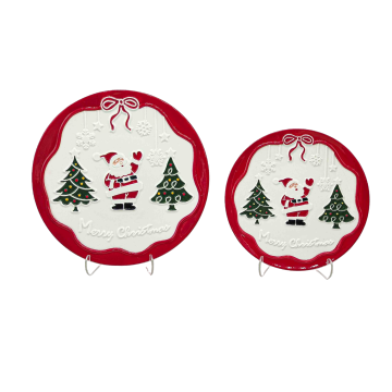 Bow Christmas Husband Plate