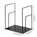 1 Pair Rectangle Bookends Book Stand Support Desktop Office Magazine Organizer Non Slip Rack Shelf Holder