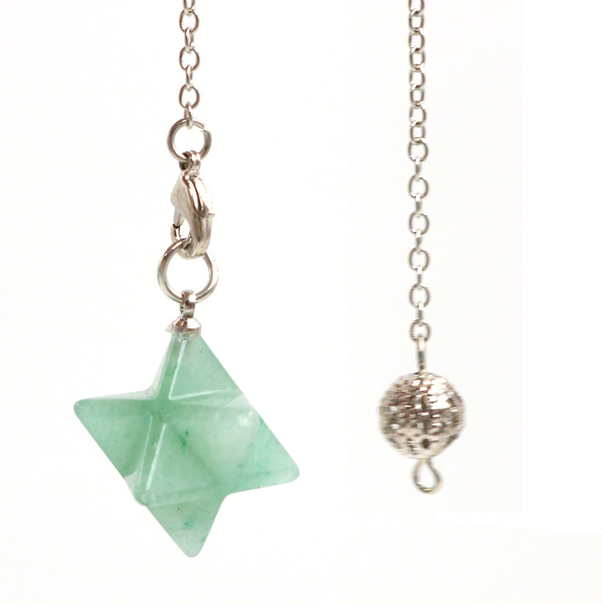 Merkaba Crystal Pendent Necklace Large satellite melcabaring pendulum 3D for Women Men Jewelry Energy Healing Gemstone pendant