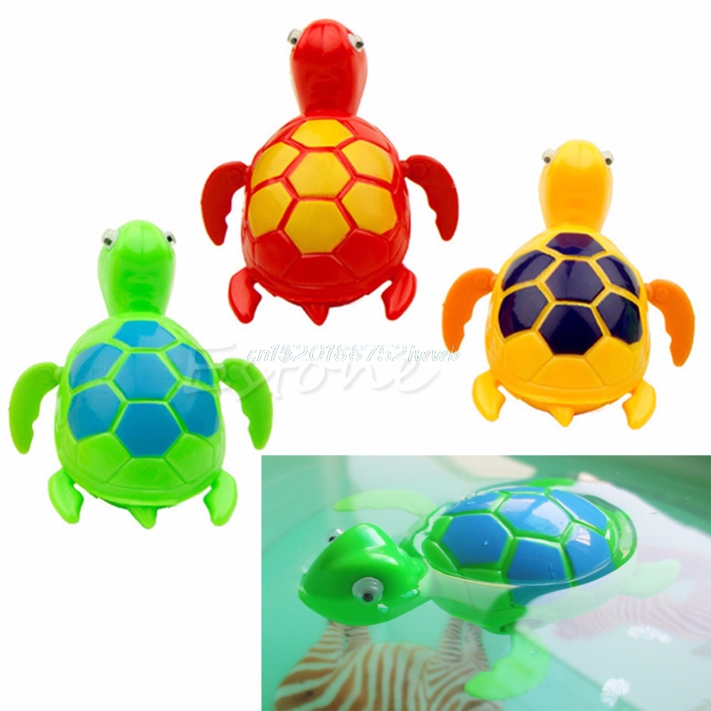 1PC Wind up Swimming Floating Turtle Animal Toy For Kids Baby Child Pool Bath Time