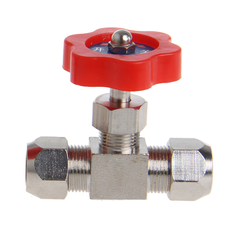Durable Tube Nickel-Plated Brass Plug Needle Valve OD 6mm/8mm/10mm L4MB