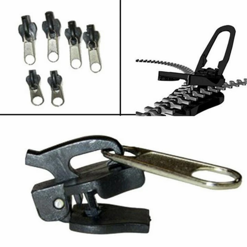 Instant Zipper 6 PCS/Bag Universal Instant Fix Zipper Repair Kit Replacement Zip Slider Teeth Rescue New Design Zippers For Sew