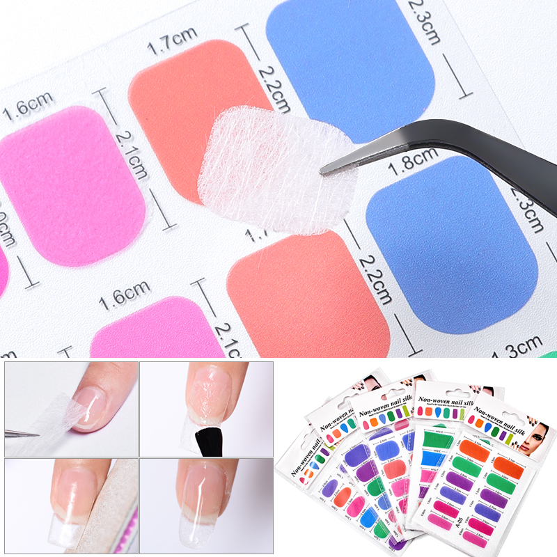 Silk Fiberglass Nail Form Multi-color Non-woven Silks for Acrylic Gel Extension French Fiberglass Nail Form Nail Art Tools