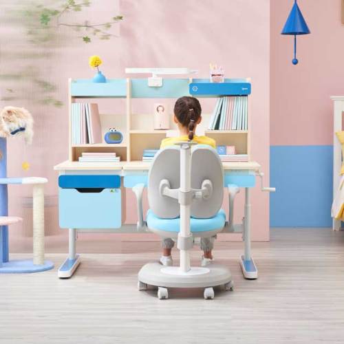 Quality Adjustable wood study table for kids ergonomic desk for Sale