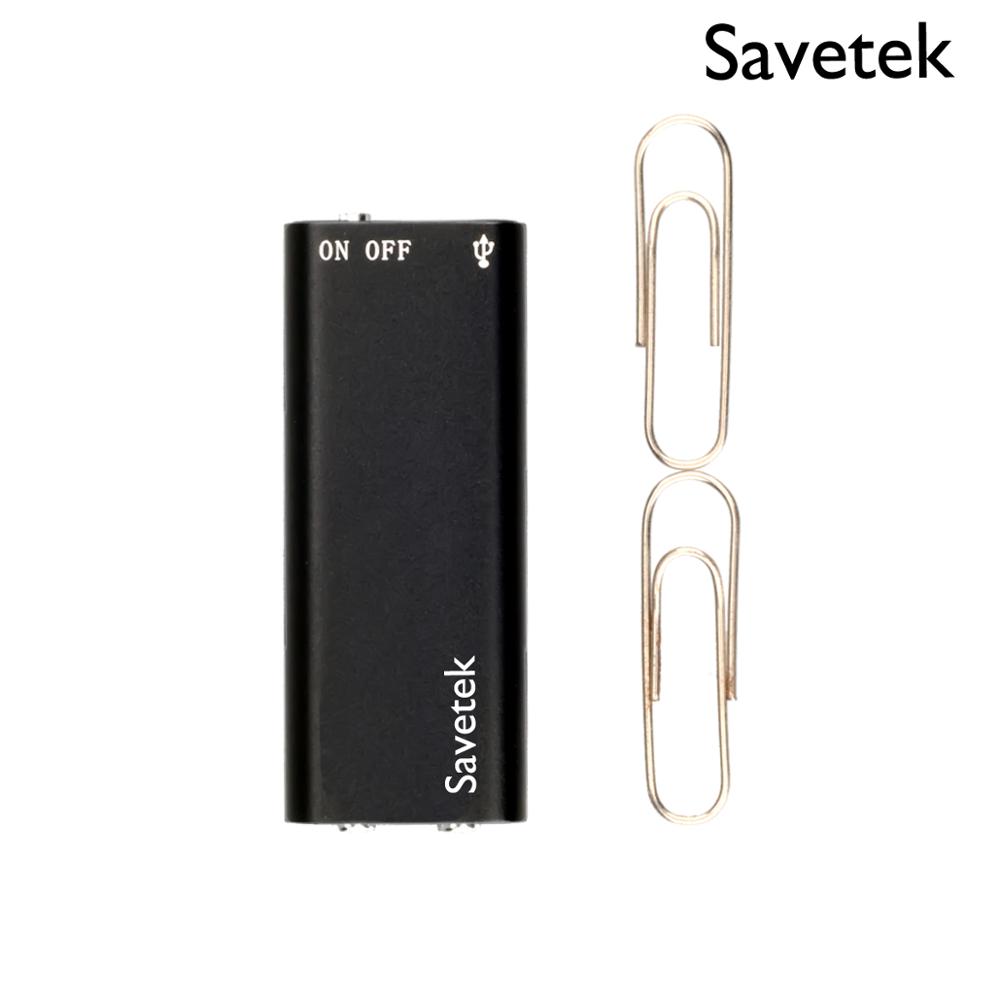 Savetek Mini USB Pen Voice Activated 8GB 16GB Digital Audio Voice Recorder Mp3 Player 192Kbps Recording