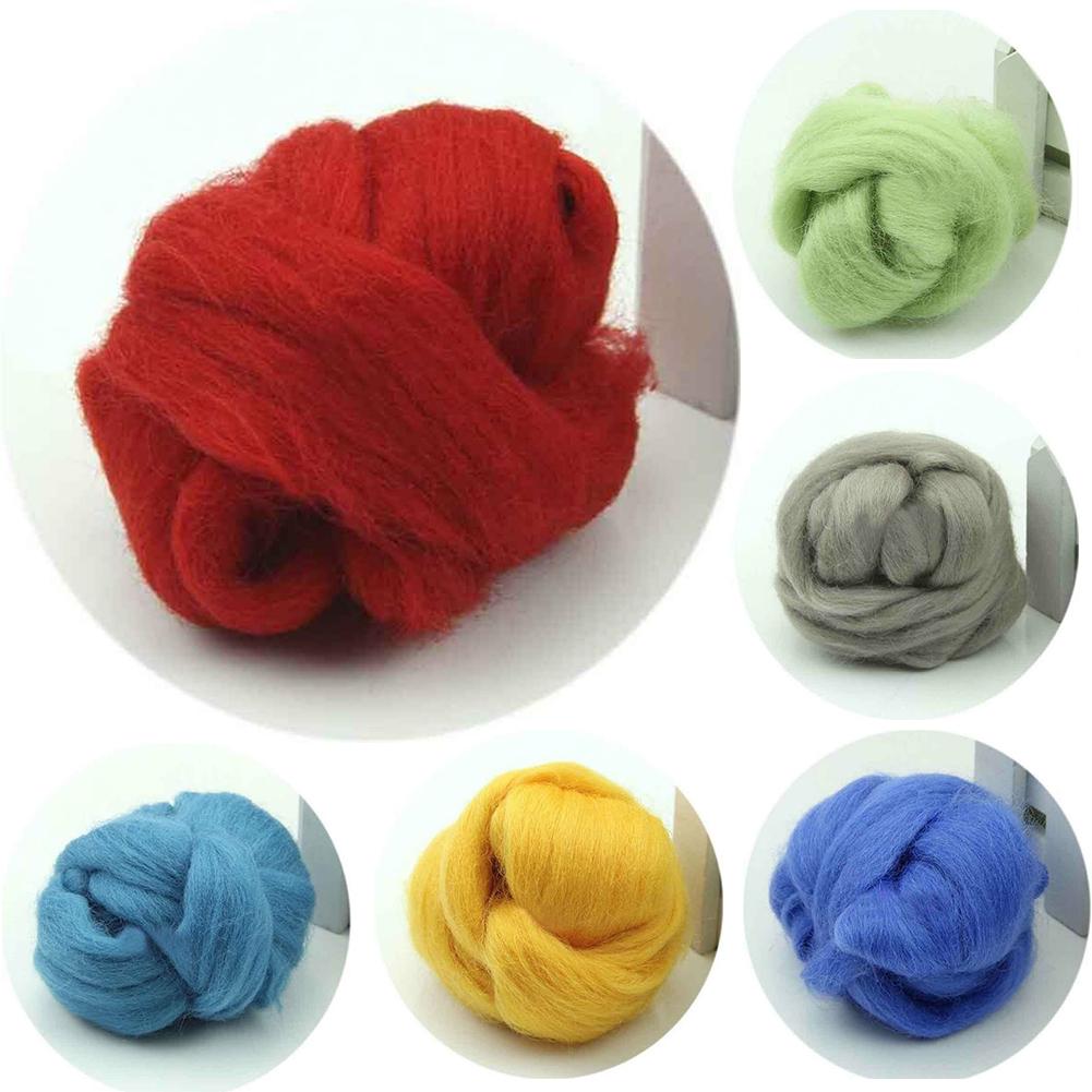 100g/Ball Super Thick Natural Wool Chunkys Yarn Felt Wool Roving Yarn For Spinning Hand Knitting Spin Yarn Diy Blanket Supplies