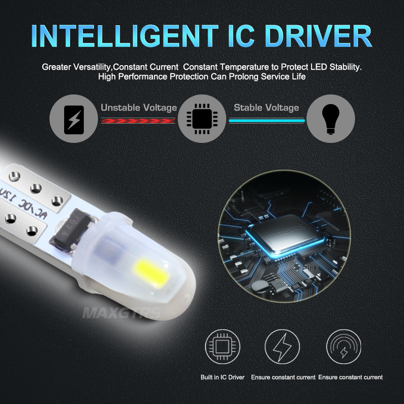 10Pcs T5 Led Bulb W3W W1.2W Led Canbus Car Interior Lights Dashboard warming indicator Wedge Auto Instrument Lamp 12V