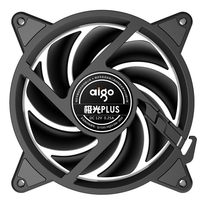Aigo Aurora Plus Fan 120mm PC Case Fan LED 3 pin Fan Cooling For Computer 12V Cooling Cooler Fan Double Ring Mute Computer Fa