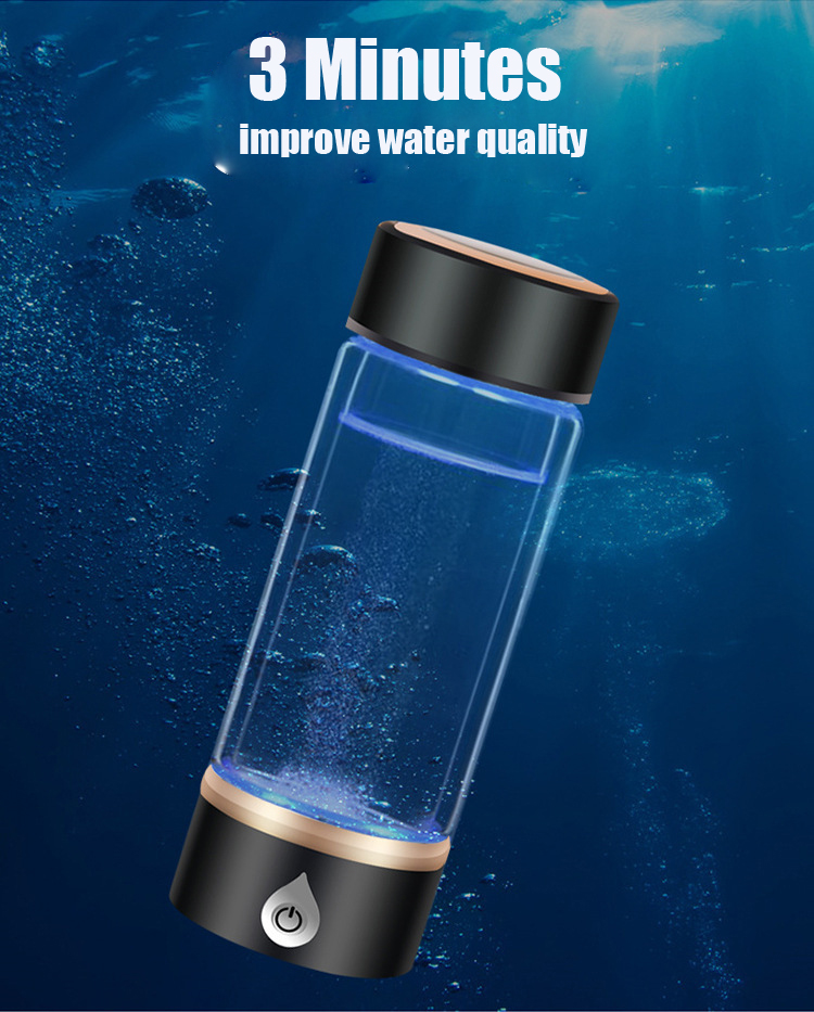 SPE/ PEM Rich Hydrogen Water Generator Electrolysis Energy Hydrogen-rich Antioxidant ORP H2 Water Ionizer PP Healthy Bottle cup