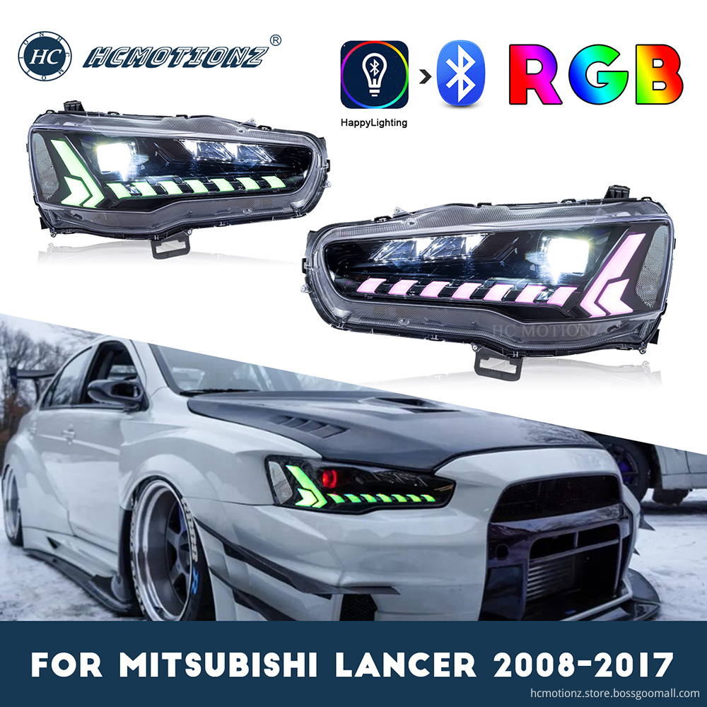 HCMOTIONZ LED Headlights For Mitsubishi Lancer 2008-2017