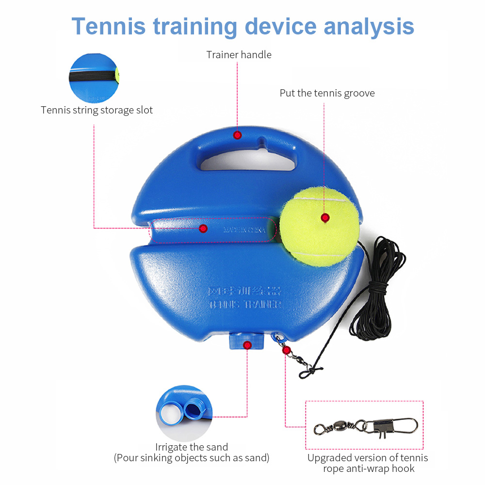 Tennis Supplies Tennis Training Aids Tennis Ball With Elastic Rope Self-Duty Rebound Tennis Trainer Partner Practice Tool