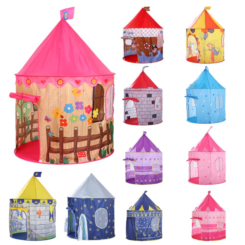 135CM Kids Play Tents Ball Pool Tent Toys Boy Girl Princess Castle Portable Indoor Outdoor Baby Play Tents House Hut Kids Toy