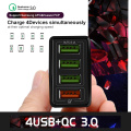 4-port USB Fast Charge 3.0 Portable Wall Mount Mobile Charger USB Fast Charger Adapter EU US Charger Plug For IPhone 7 8 X Xr