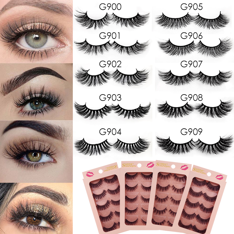 SHIDISHANGPIN 1 box mink eyelashes makeup false eyelashes natrual long lashes dramatic eye lashes maquiagem cilio makeup tools