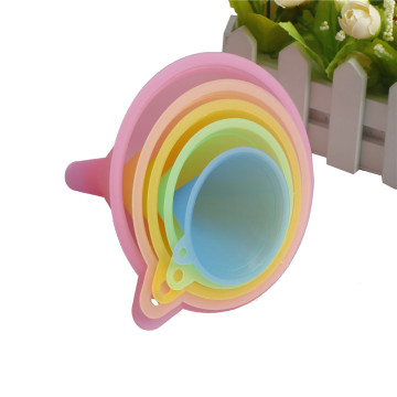 5 PCS 5 Size Colorful Plastic Liquid Oil Funnel Kitchen Funnel