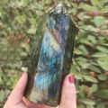 Natural Quartz Obelisk Healing Colorful Labradorite Crystals Point Wands